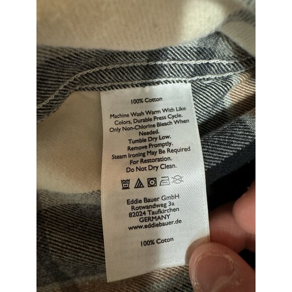 Eddie Bauer Flannel Shirt Men Sz Large Plaid Button Up Classic Fit Preppy Cotton - Picture 6 of 16